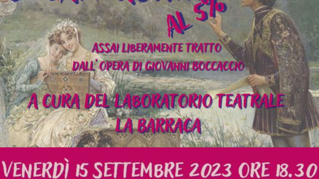 Decameron.. al 5% – Venerdì 15 settembre – Spettacolo