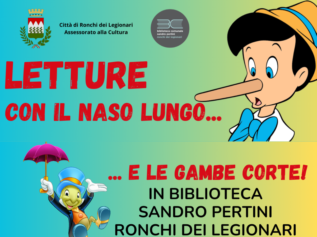 Letture con il naso lungo e le gambe corte - Letture per bambini su  prenotazione dal 25 ottobre • Ronchi Cultura