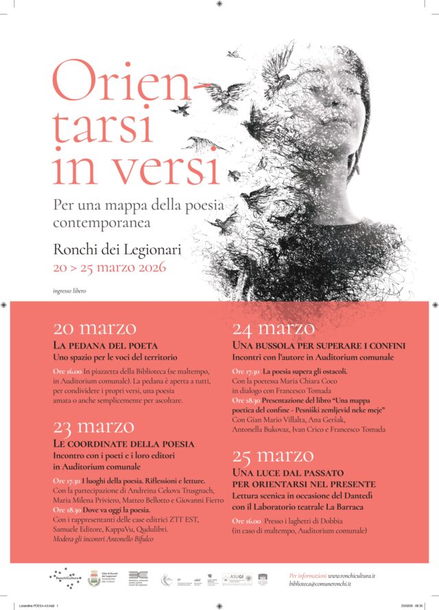 Locandina della rassegna "Orientarsi in versi 2026"