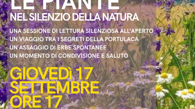 Tra i libri, tra le piante nel silenzio della natura